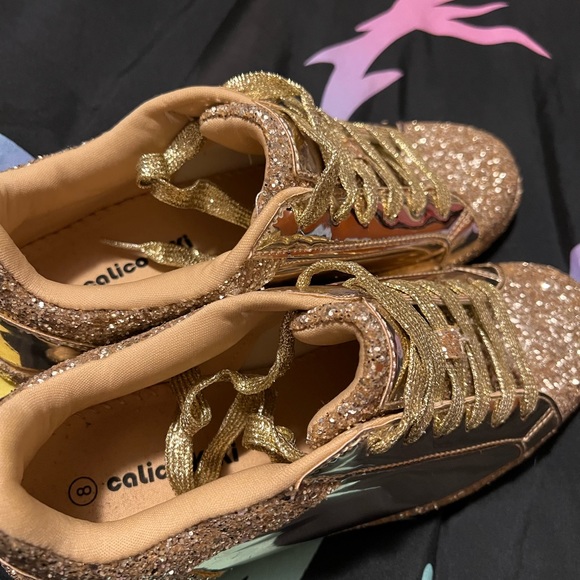 Gold glitter sneakers ✨! - Picture 6 of 7